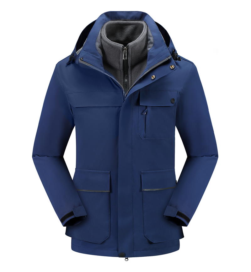 摇粒绒三合一可拆卸冲锋衣(帽子可拆卸)YG-877YL